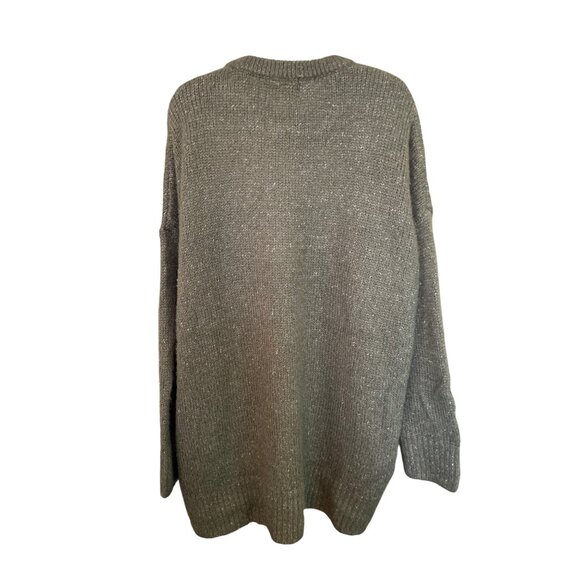 Old Navy Crewneck Sweater XXL Green Knit Heritage Relaxed Cozy Soft Pullover - Picture 3 of 8